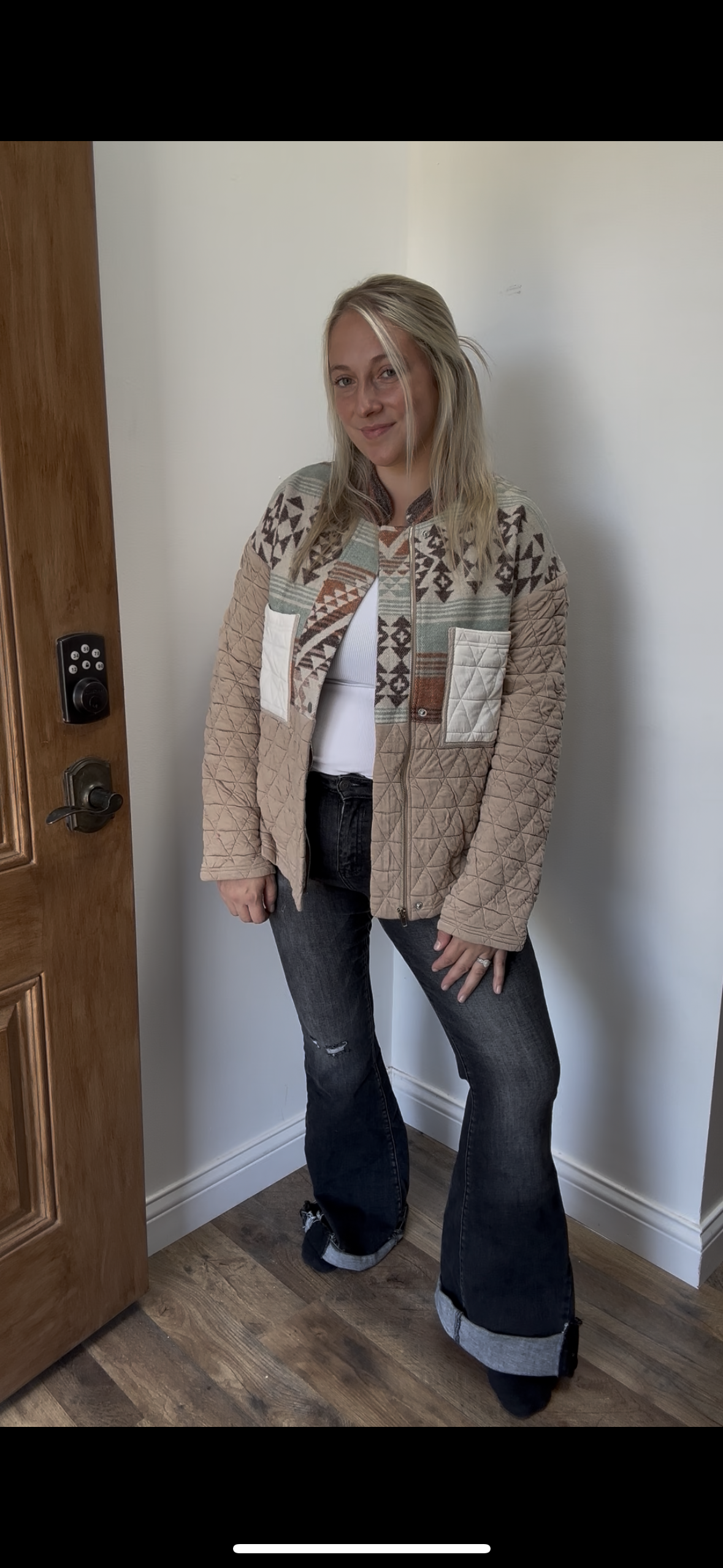LDC Quilted Patchwork Western Fashion Jacket