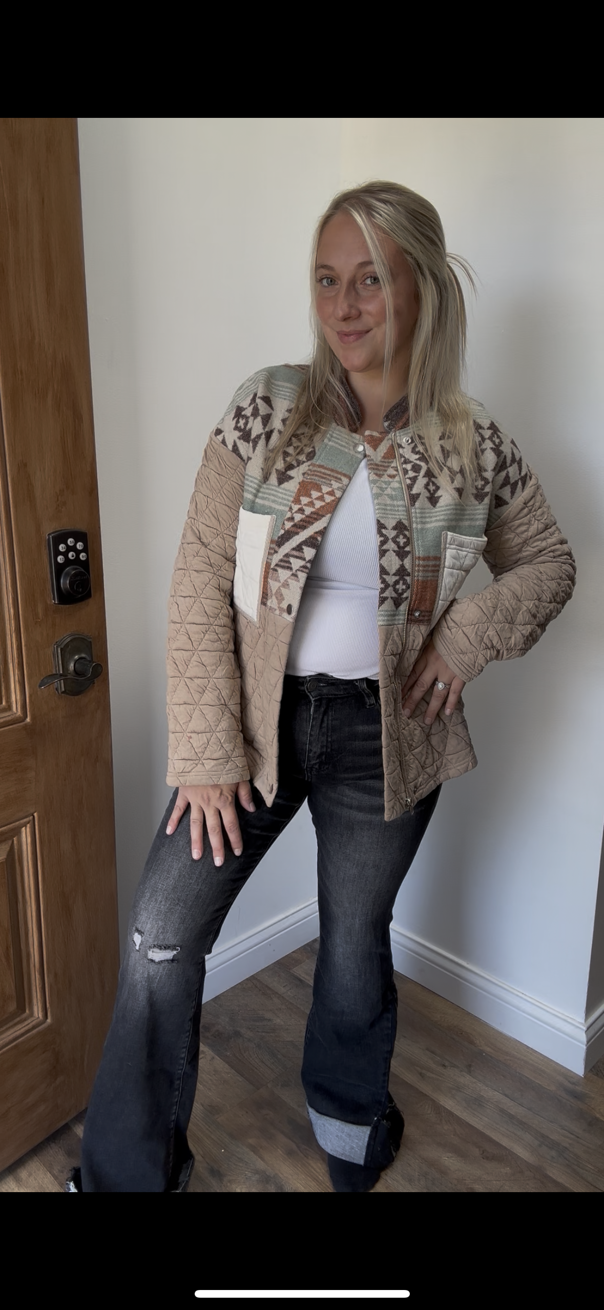 LDC Quilted Patchwork Western Fashion Jacket