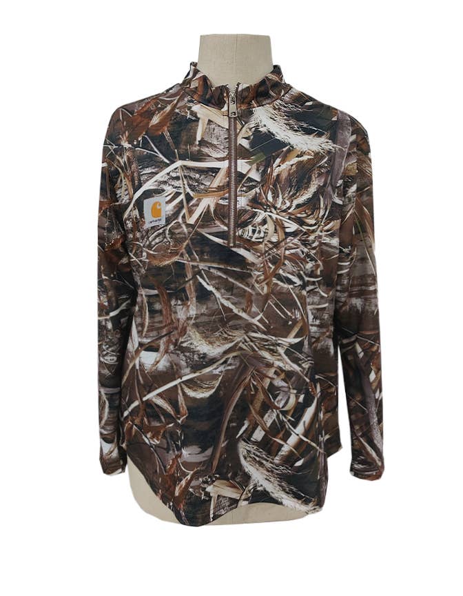 Western Half Zipper Camo Pullover