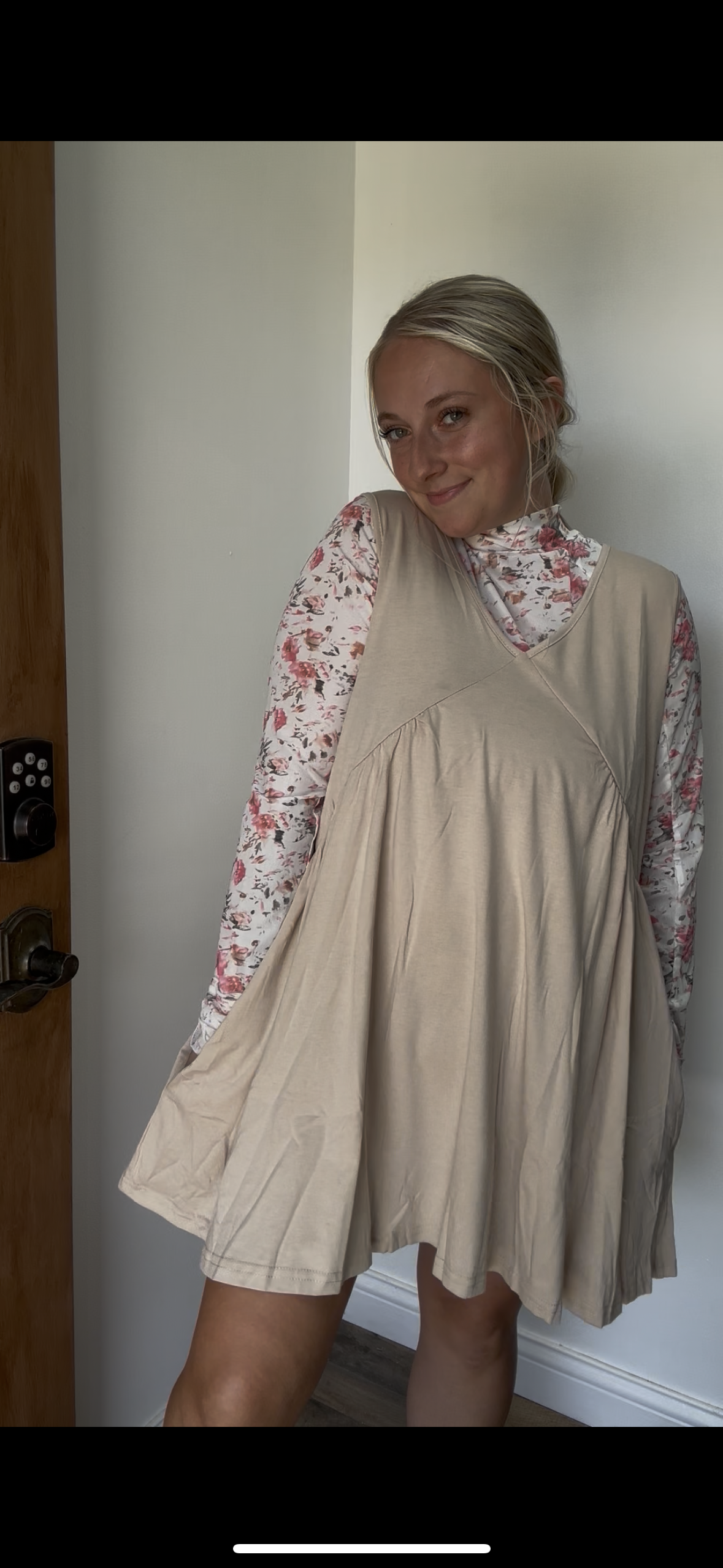Leisure V-neck Sleeveless Vest Loose Fitting Dress