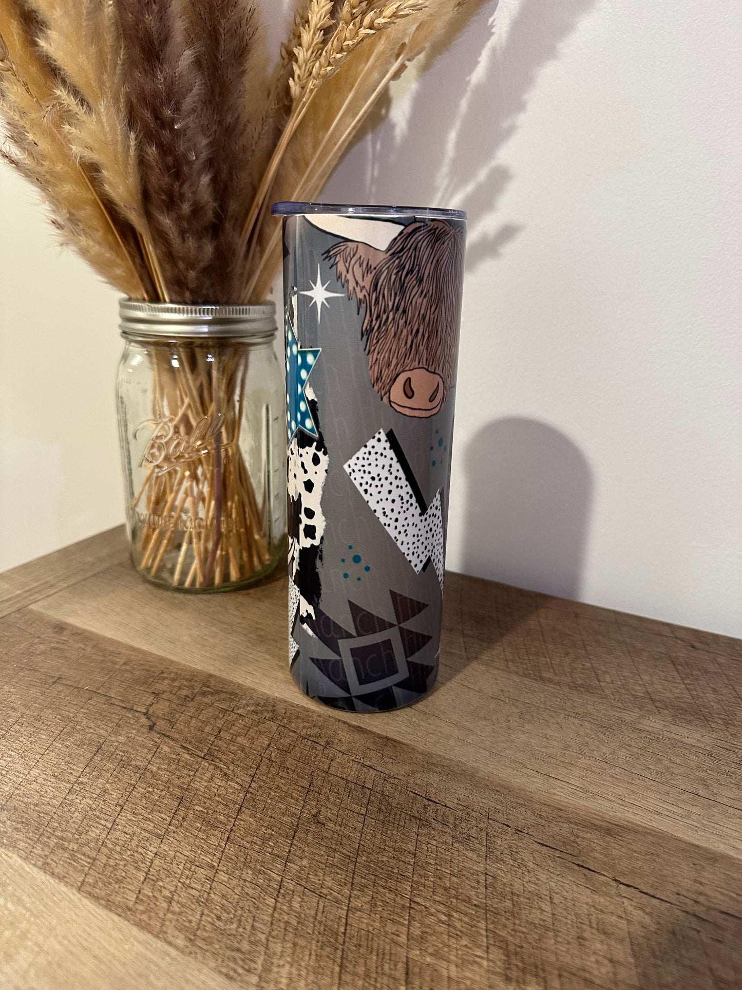 Howdy Cow tumbler