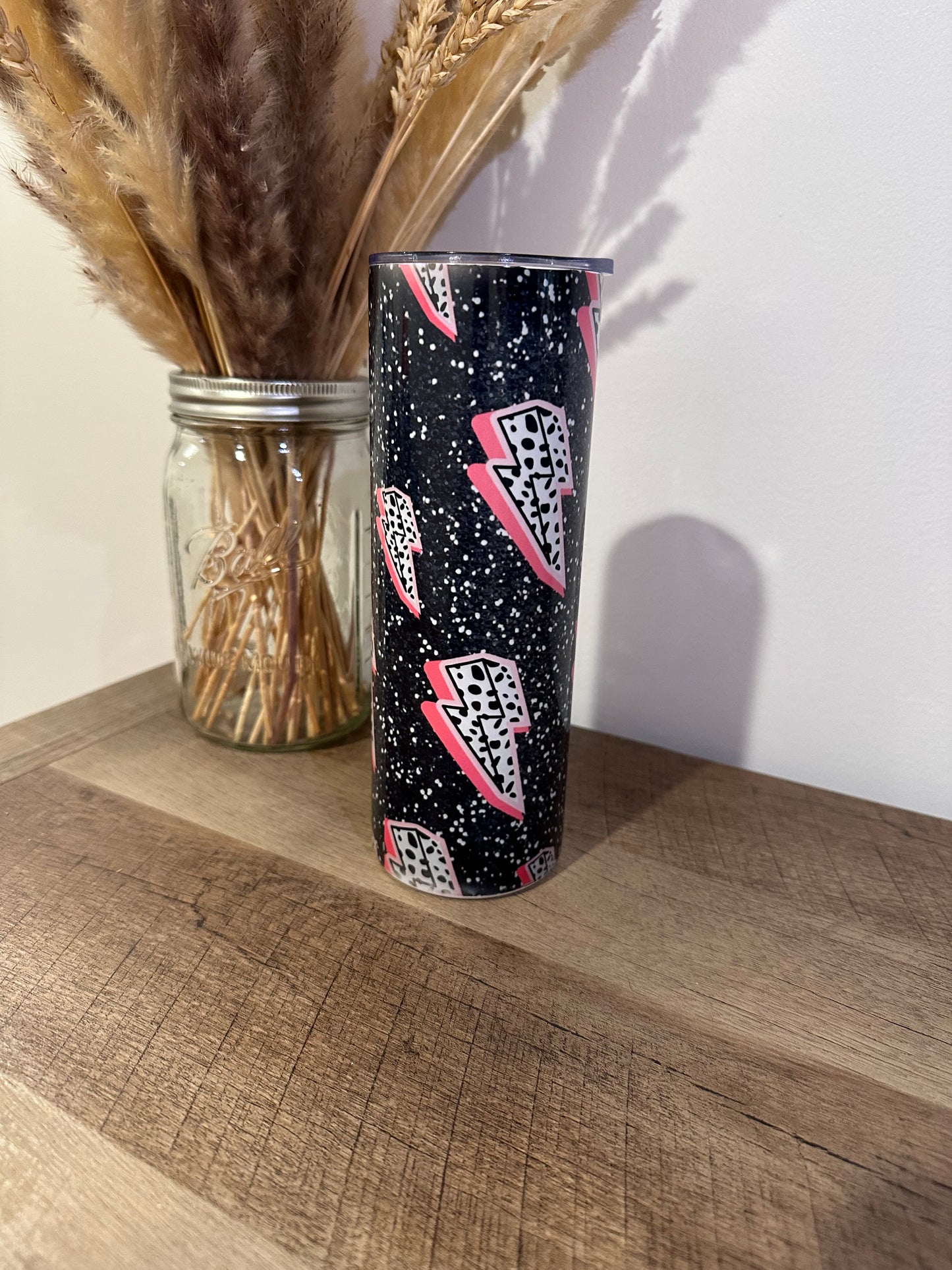 Cow print lighting tumbler