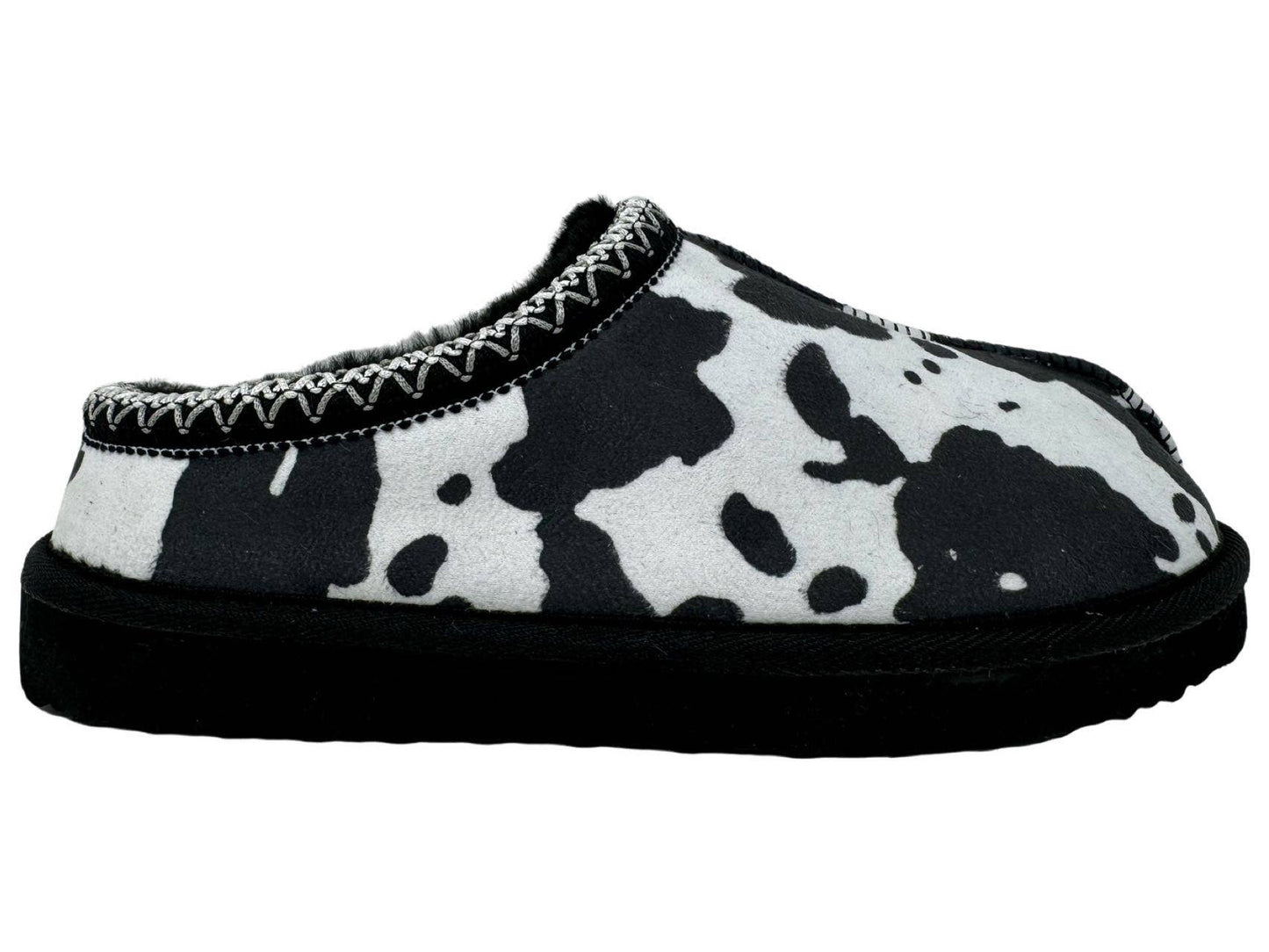 Brown Cow Print Cozy Slippers