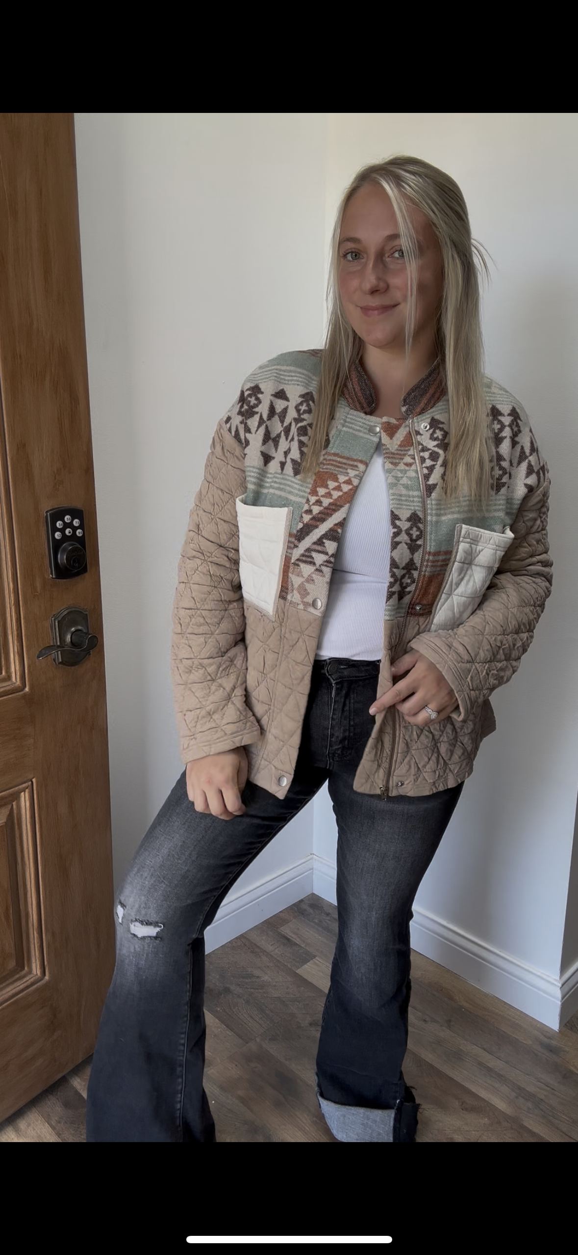 LDC Quilted Patchwork Western Fashion Jacket