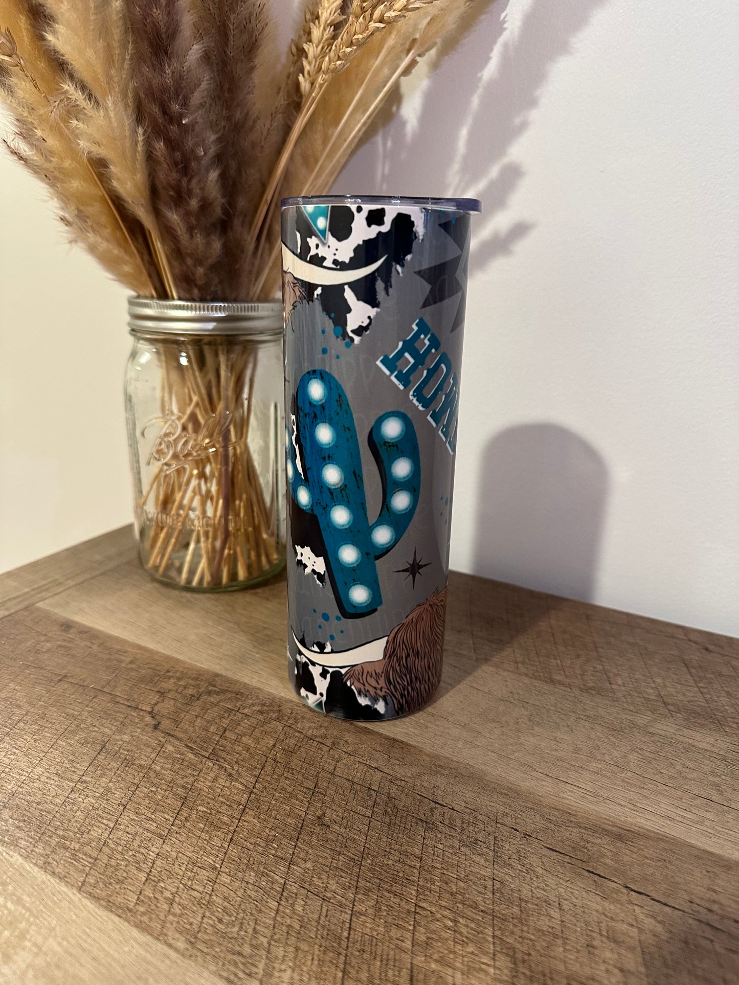 Howdy Cow tumbler