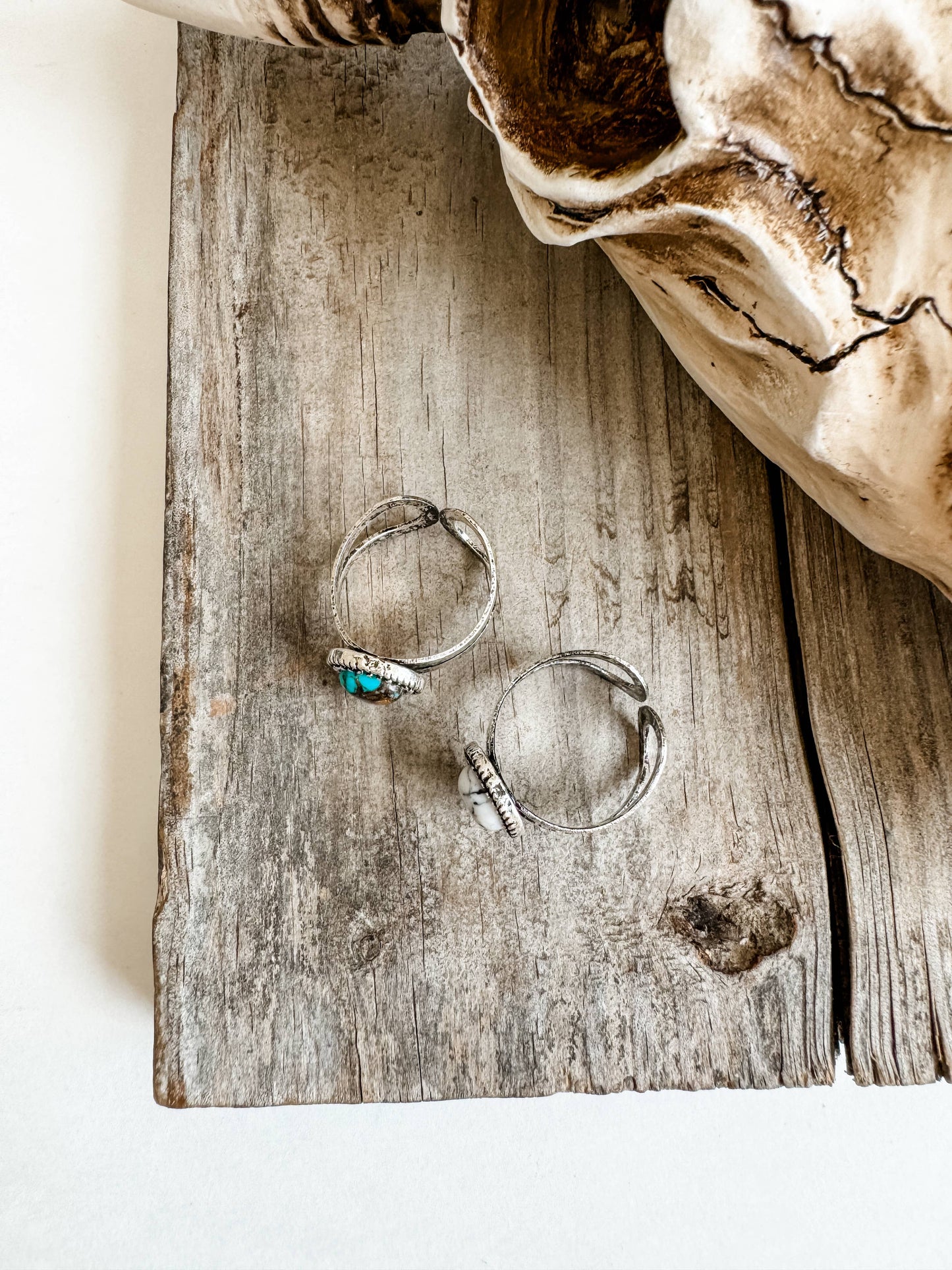 Western Teardrop Stone Adjustable Ring