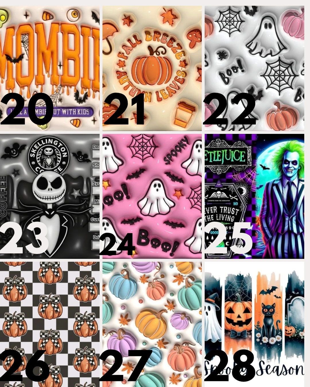 Halloween 20oz tumblers