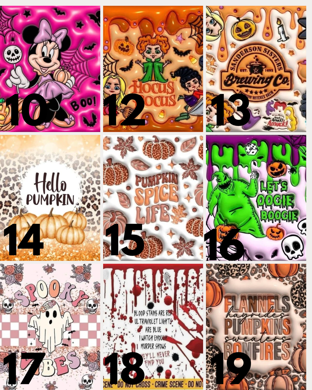 Halloween 20oz tumblers