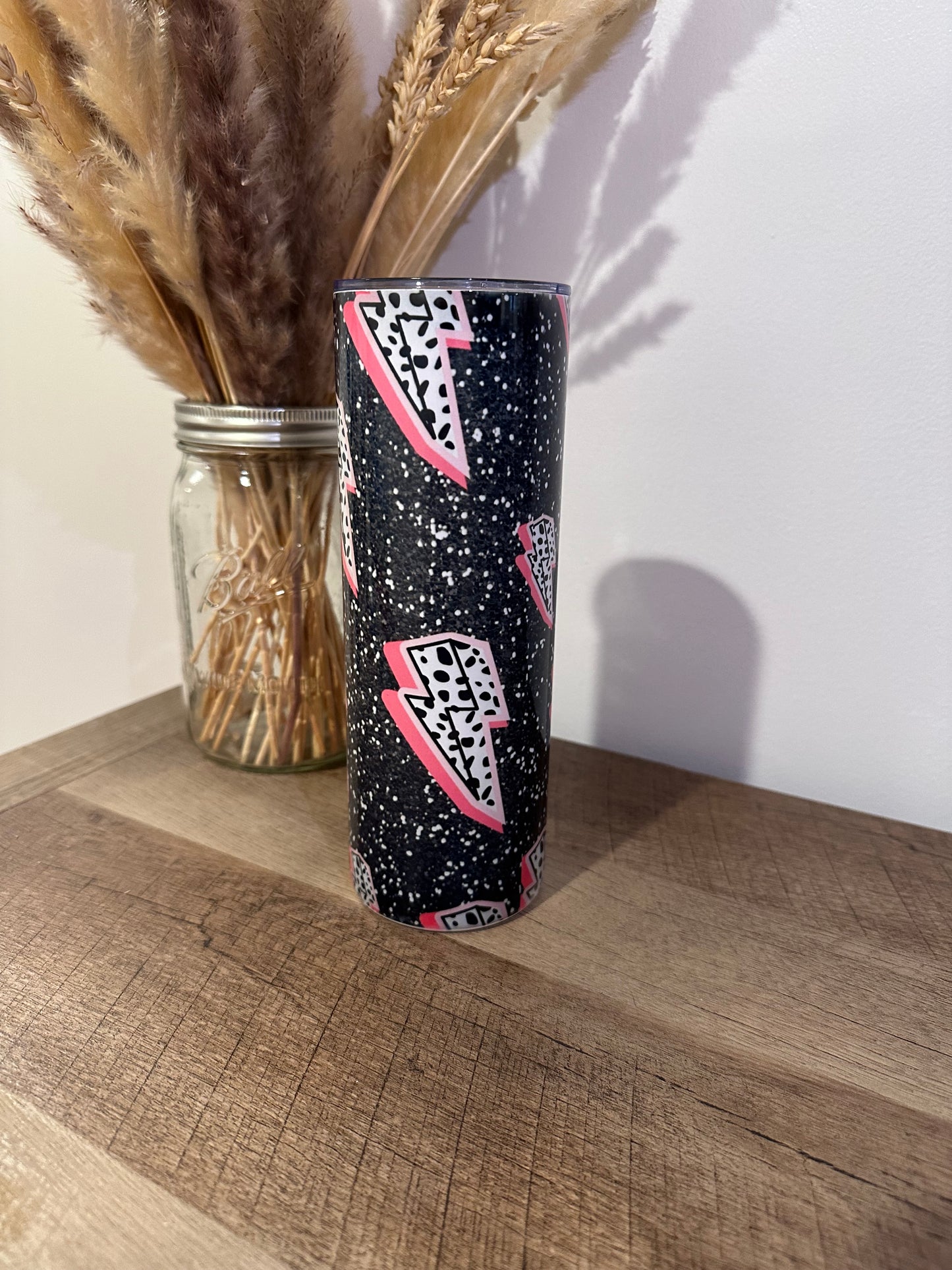 Cow print lighting tumbler