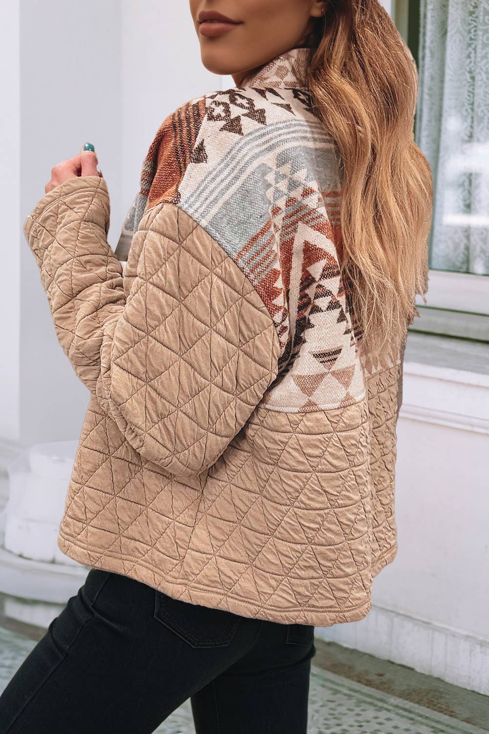 LDC Quilted Patchwork Western Fashion Jacket