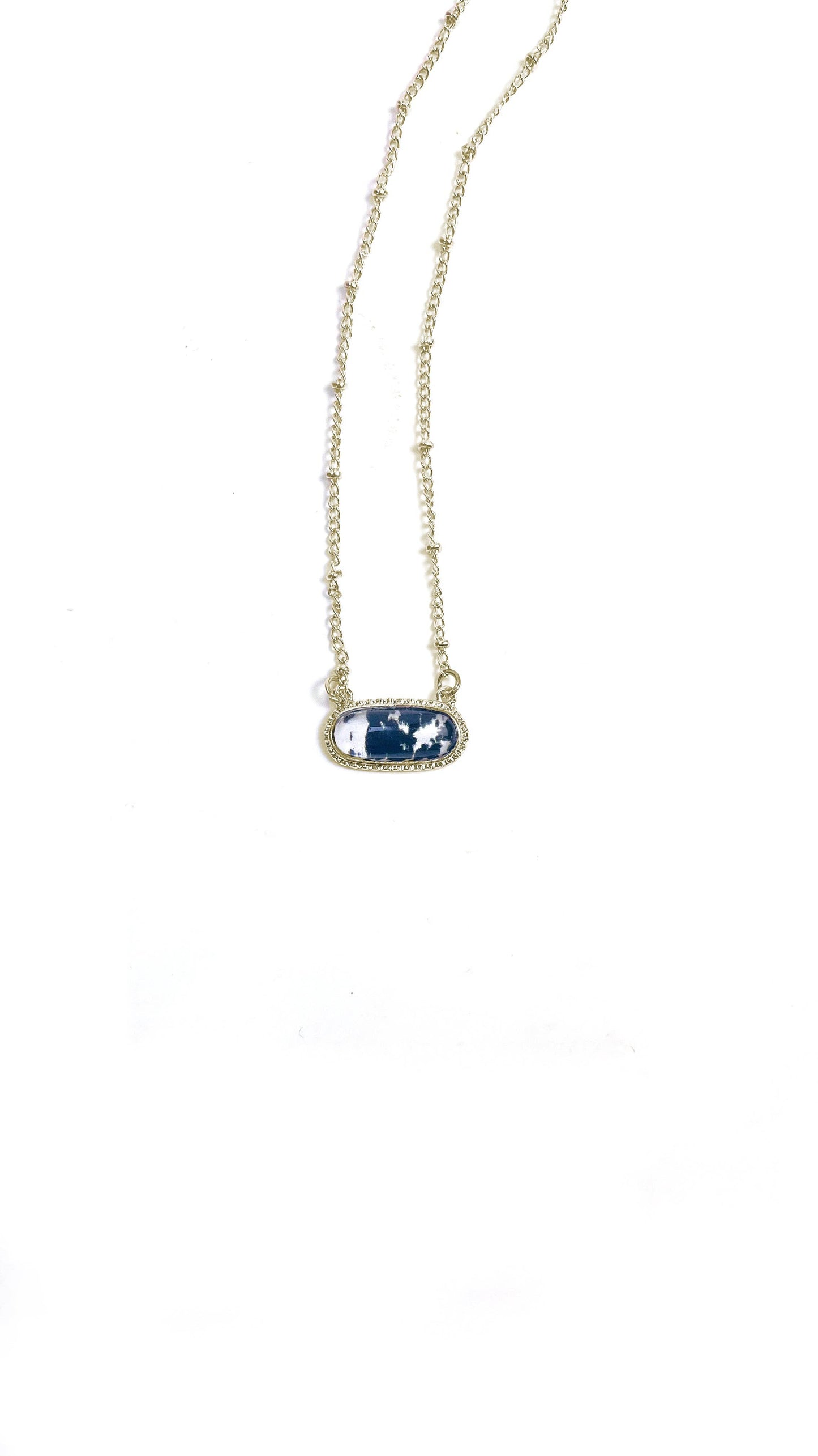 Black Cowhide Necklace