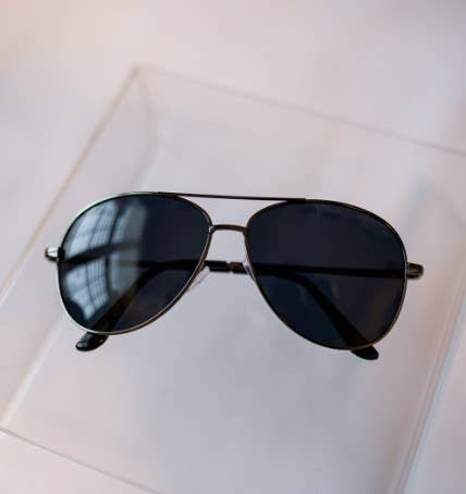 Aviator Gunmetal Sunglasses