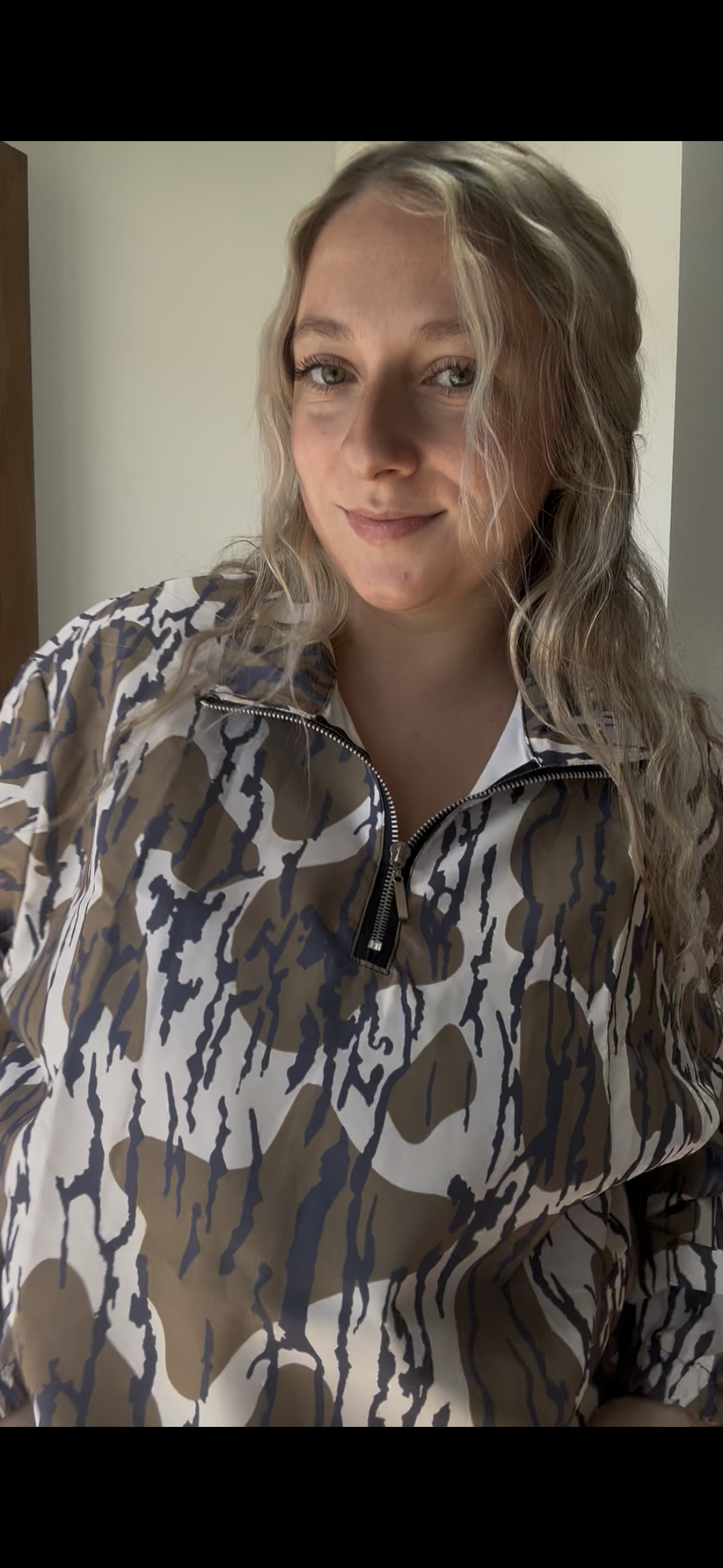 Western bottomland camo half zip