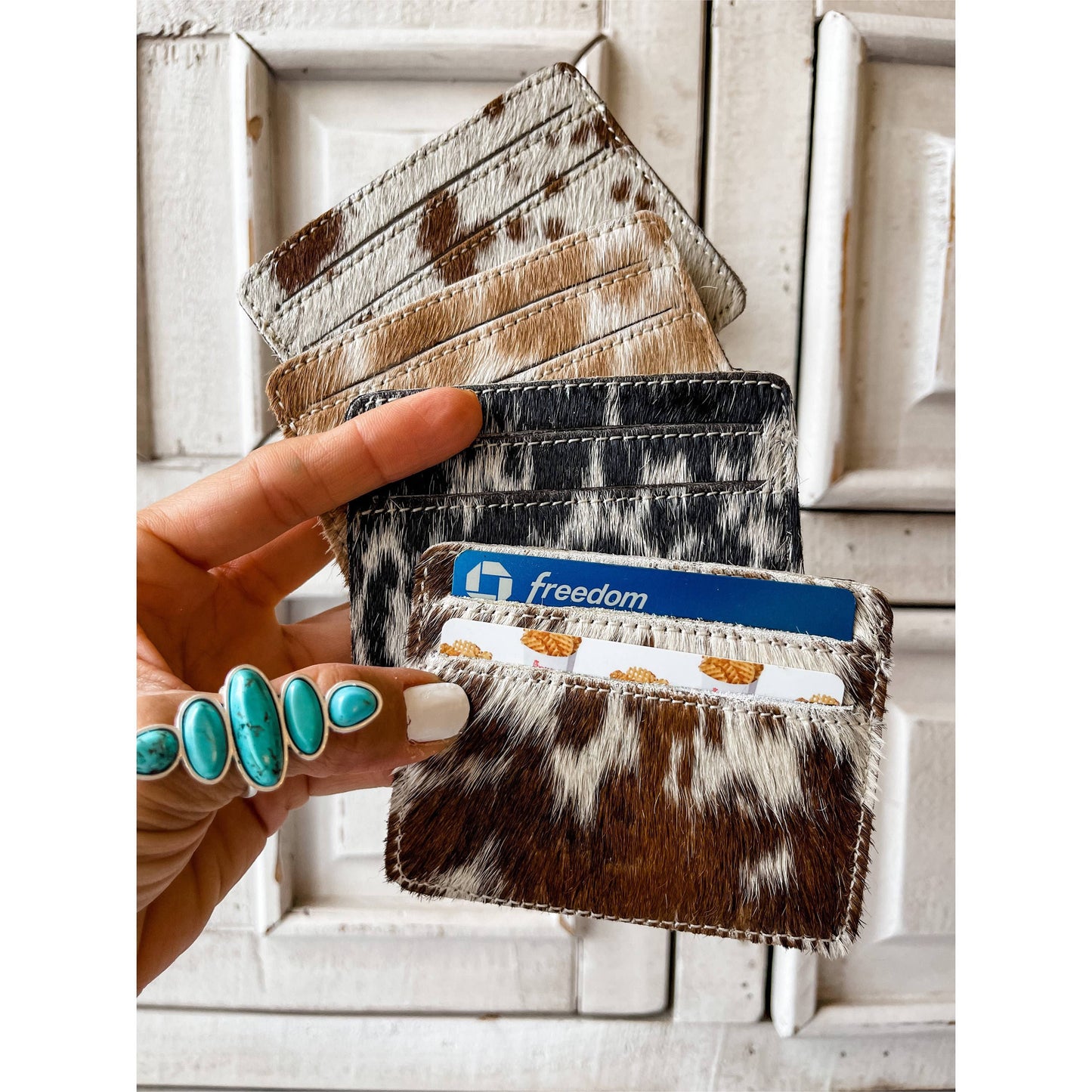 Western Cowhide Credit Money Card Holder