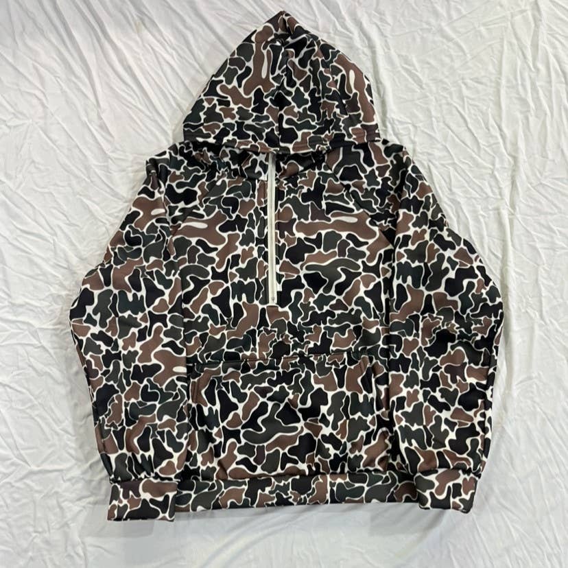 Duck Camouflage Half Zipper Hoodie