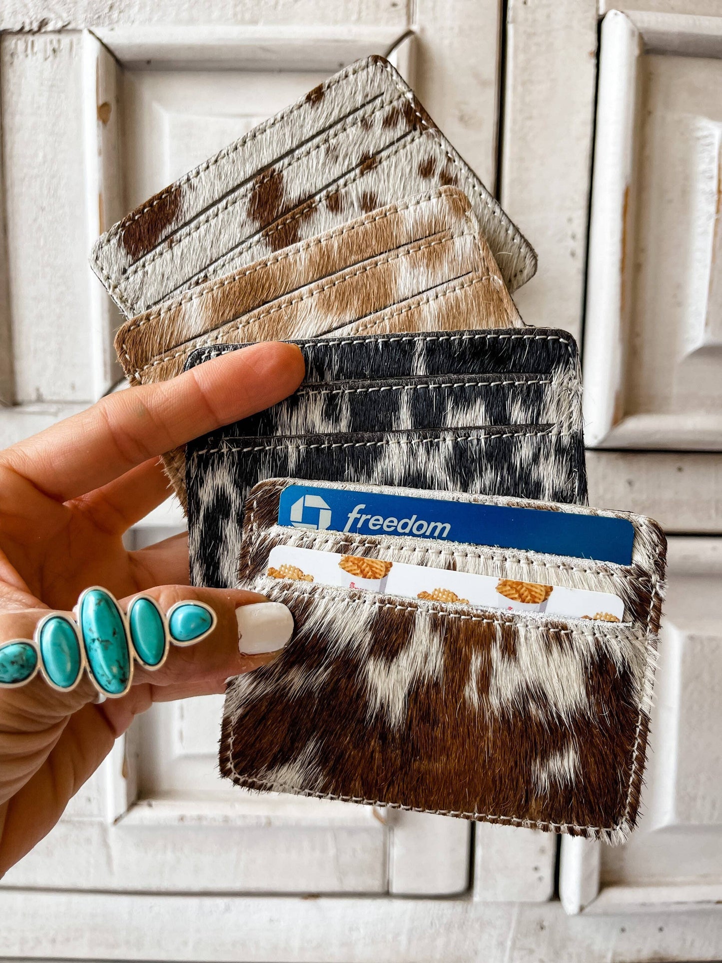 Western Cowhide Credit Money Card Holder