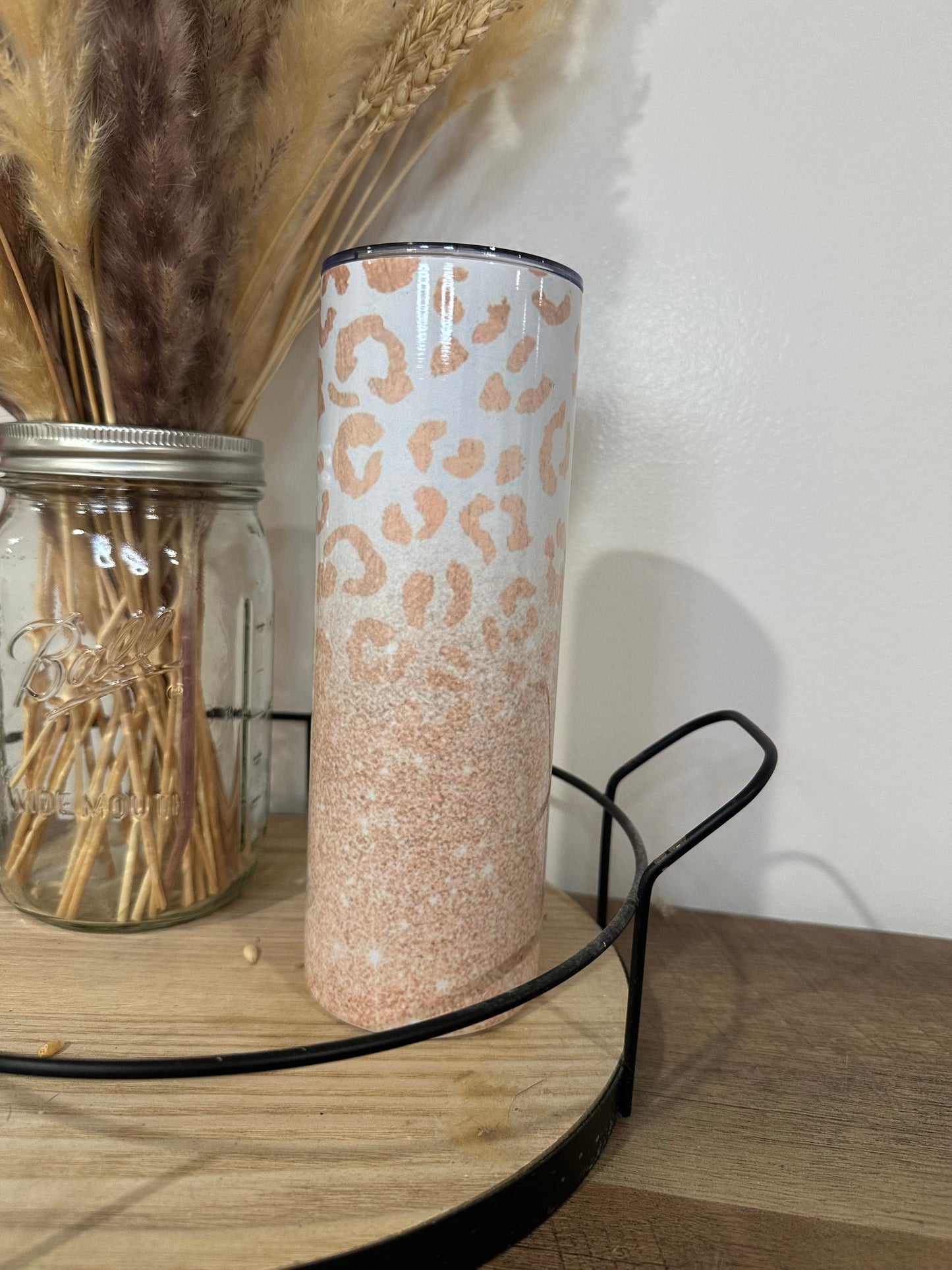 Pink cheetah 20oz tumbler