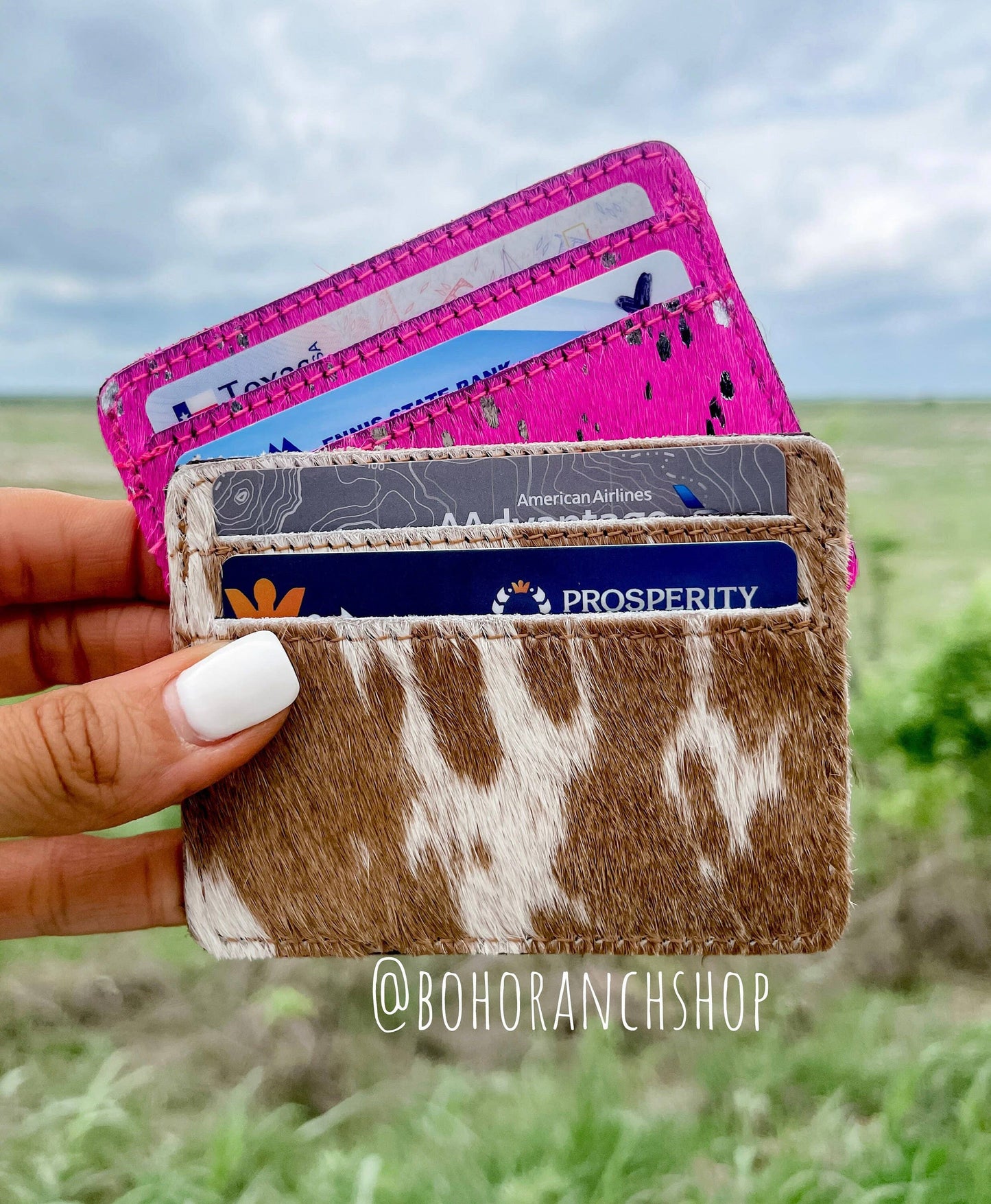 Western Cowhide Credit Money Card Holder